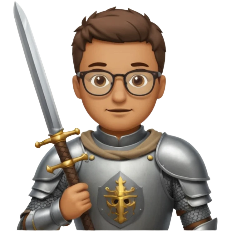 Knights with Glasses: Knight polishing sword while squinting


















 emoji
