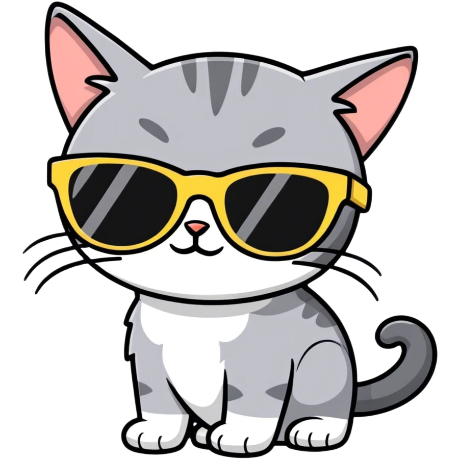 Cat with sunglasses emoji