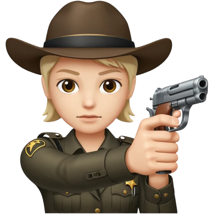 someone pointing a gun emoji