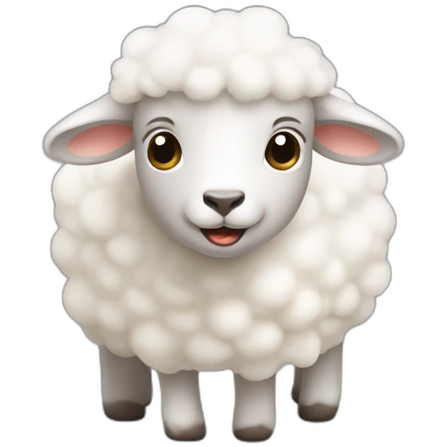 Mouton qui boit du lait emoji