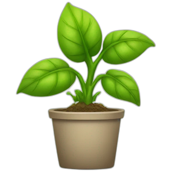 plant with angry face emoji