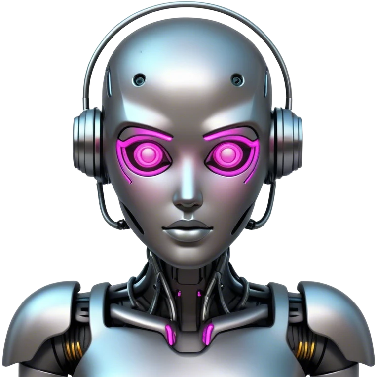 neon cyberpunk style android emoji