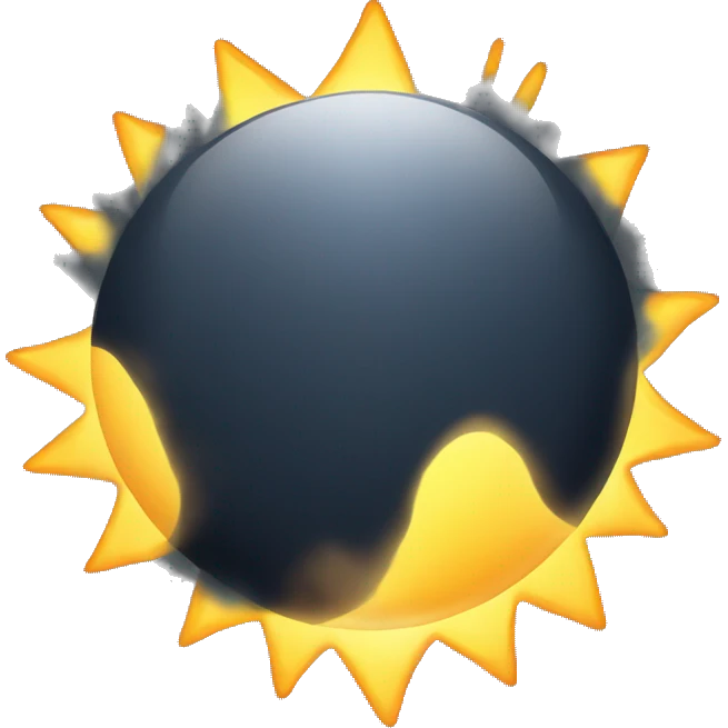 The Sun, realistic emoji