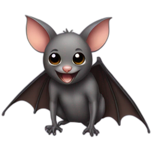 Bat on rat emoji