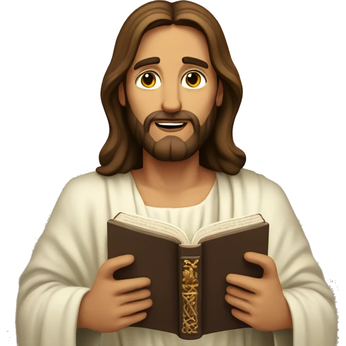 jesus christ with bible emoji