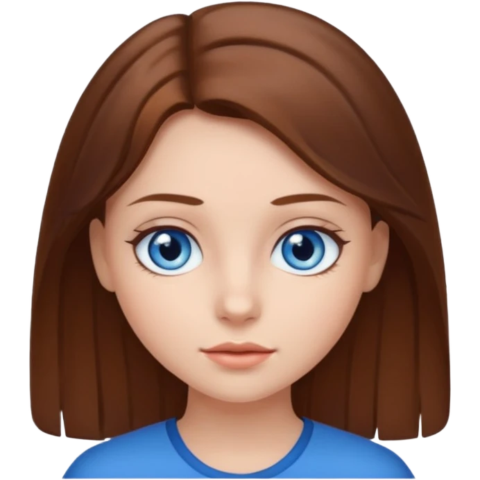 девочка с русими волосами и голубыми глазами  emoji