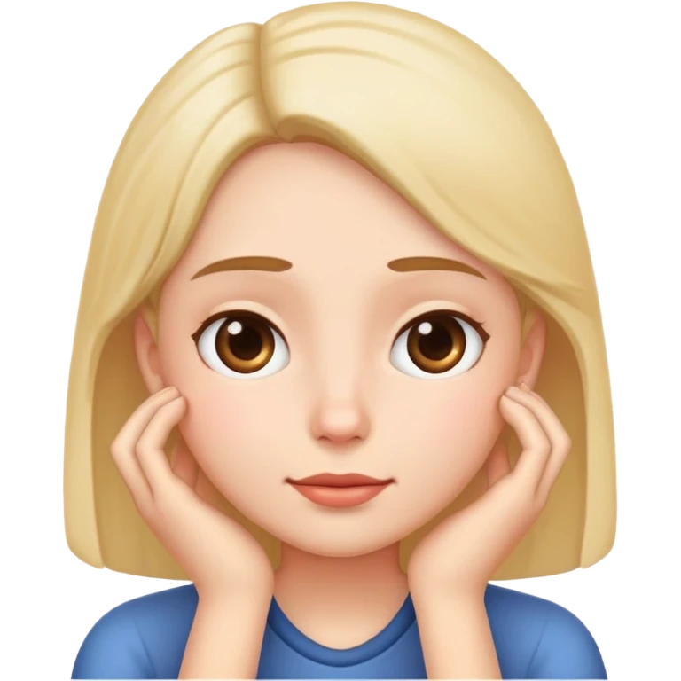 Sleeping with hands on cheek  emoji