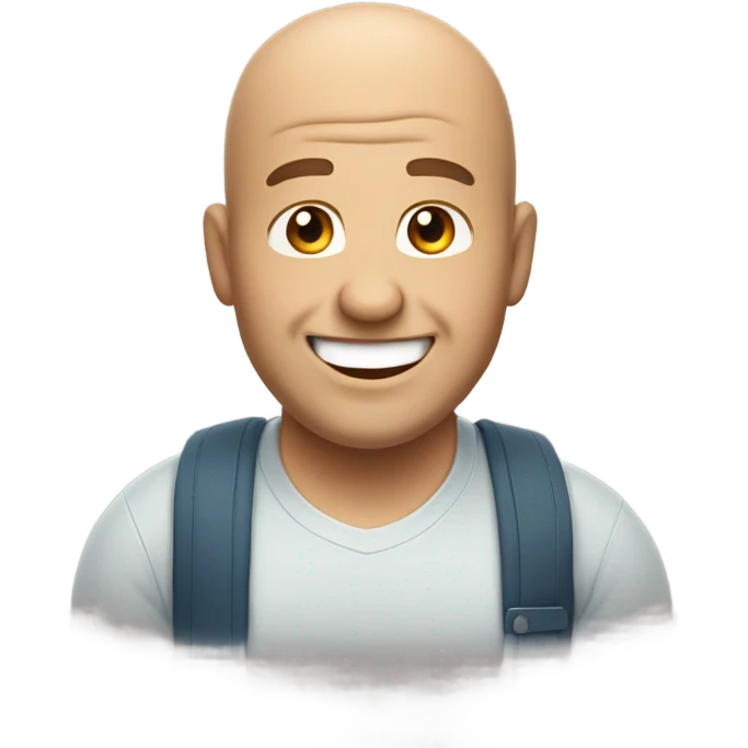 Bading edish curly hair guy chubby smiling emoji