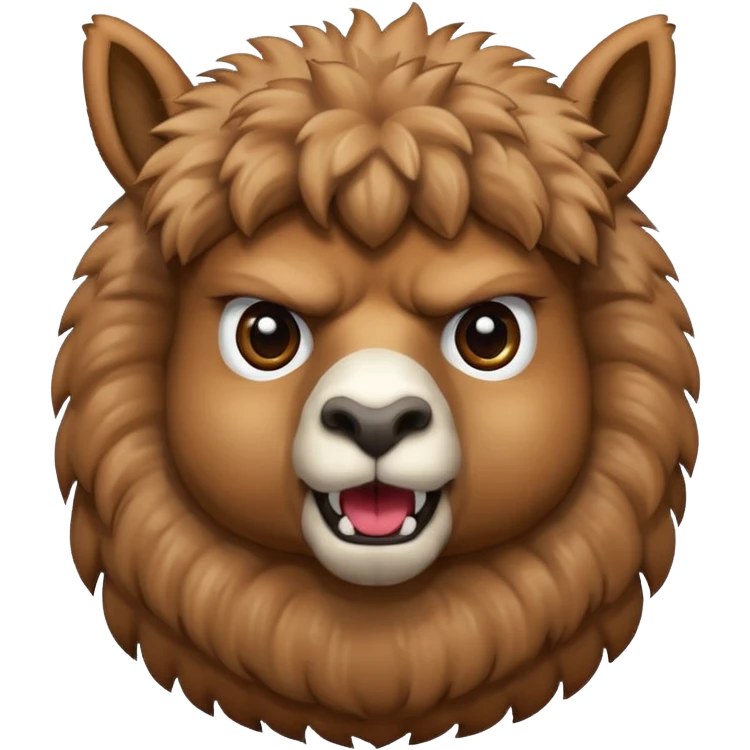 Angry alpaca fighting  emoji
