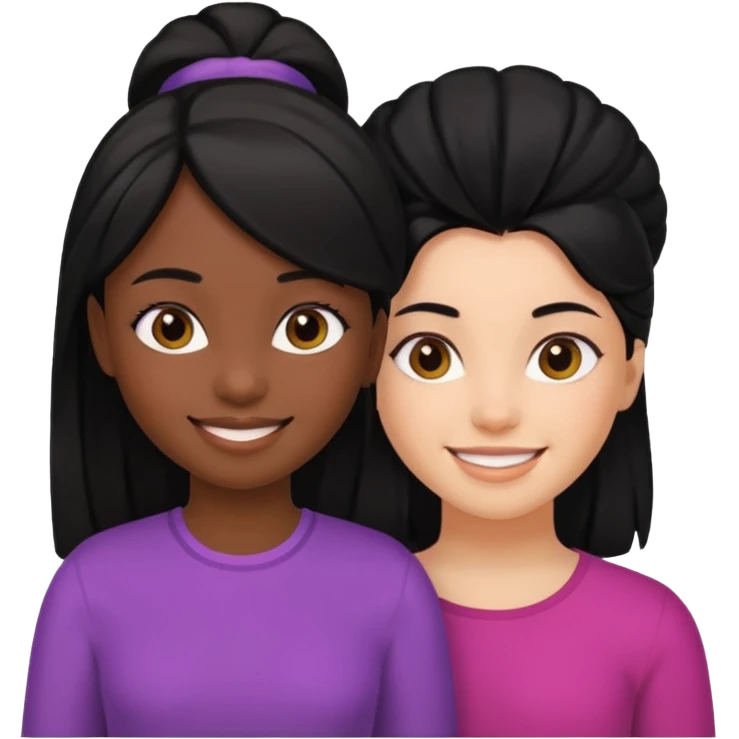  مو سیاه دختر سیاه پوشی و سفید پوست دختر emoji