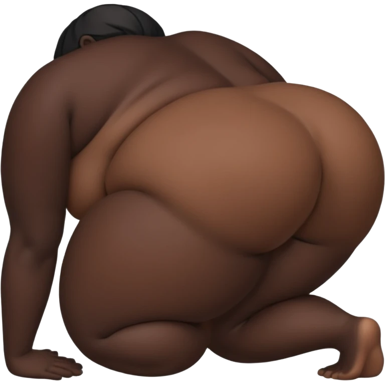 Cartoon nude fat black ass bent over emoji