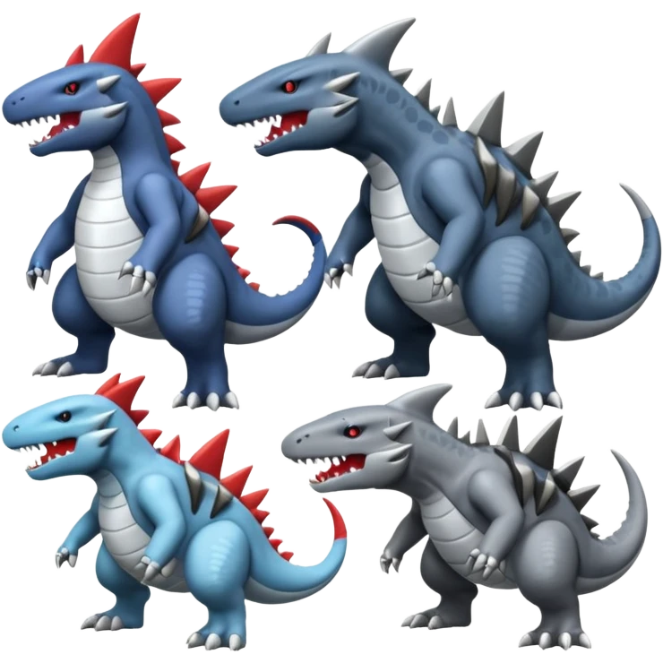 Amaura-Garchomp-Gabite-Aggron-Pokémon (full body) emoji