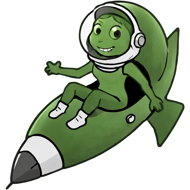 Woman riding a rocket-ship emoji