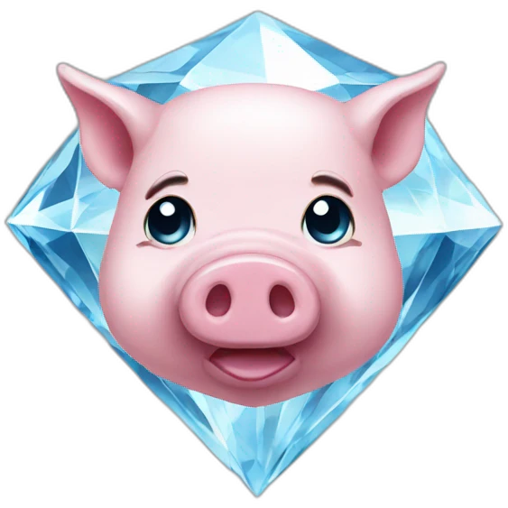 Diamond pig emoji