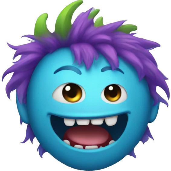 blue haired monster emoji