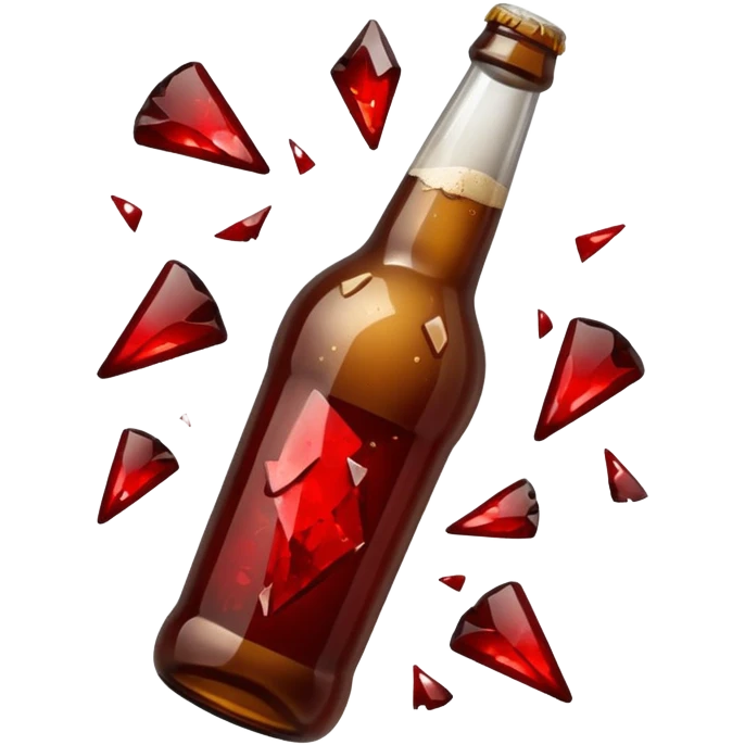 Broken beer bottle blood broken  emoji