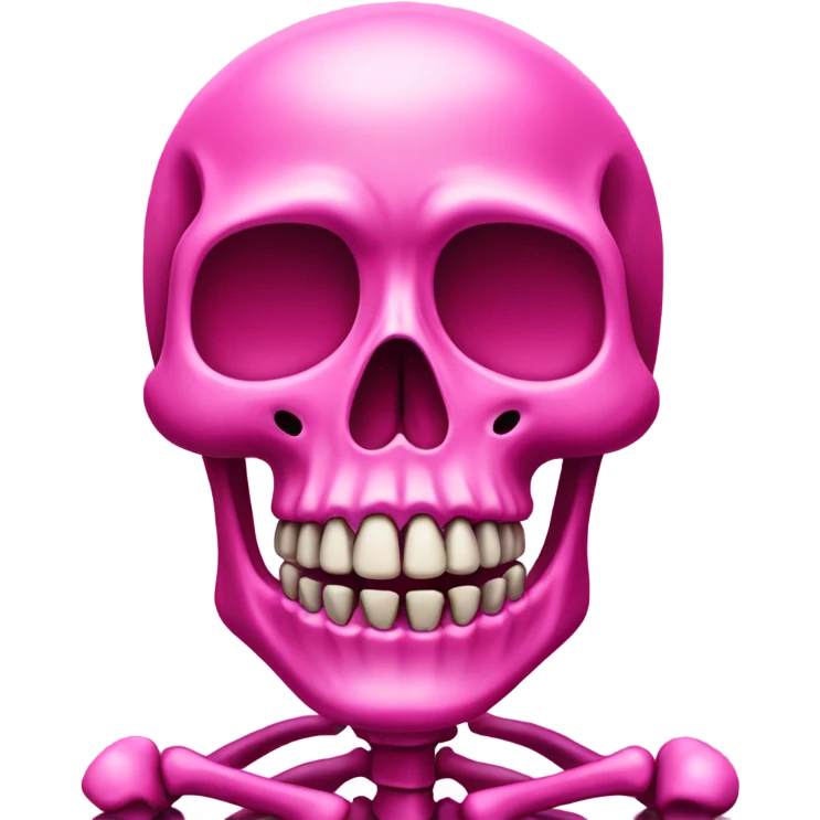 Pink skeleton  emoji
