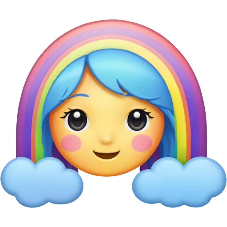 Shy Rainbow  emoji