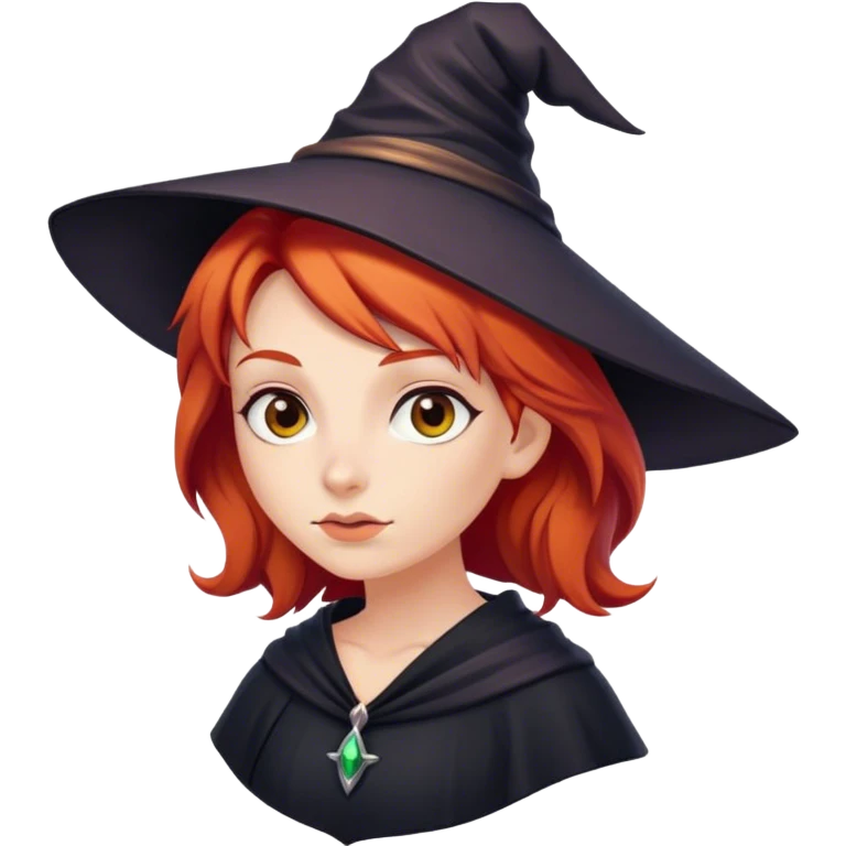 A witch that is red haired emoji