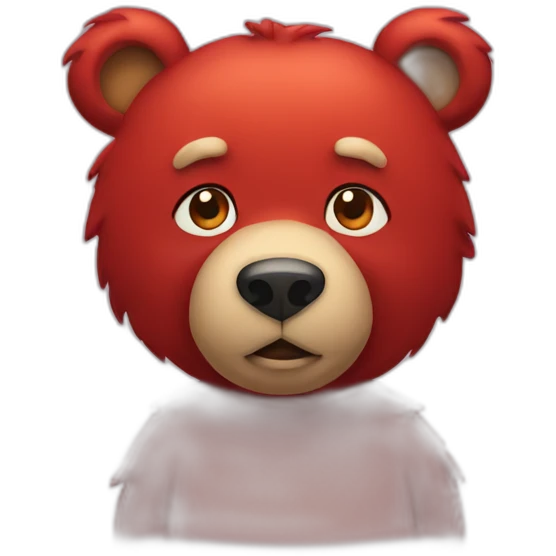 red bear emoji
