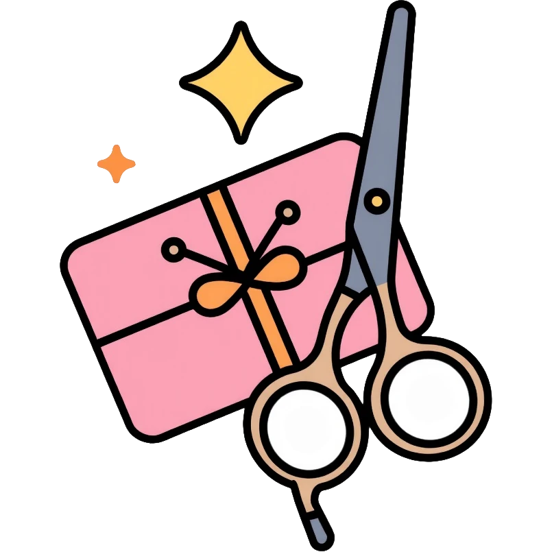 Hair salon gift card emoji