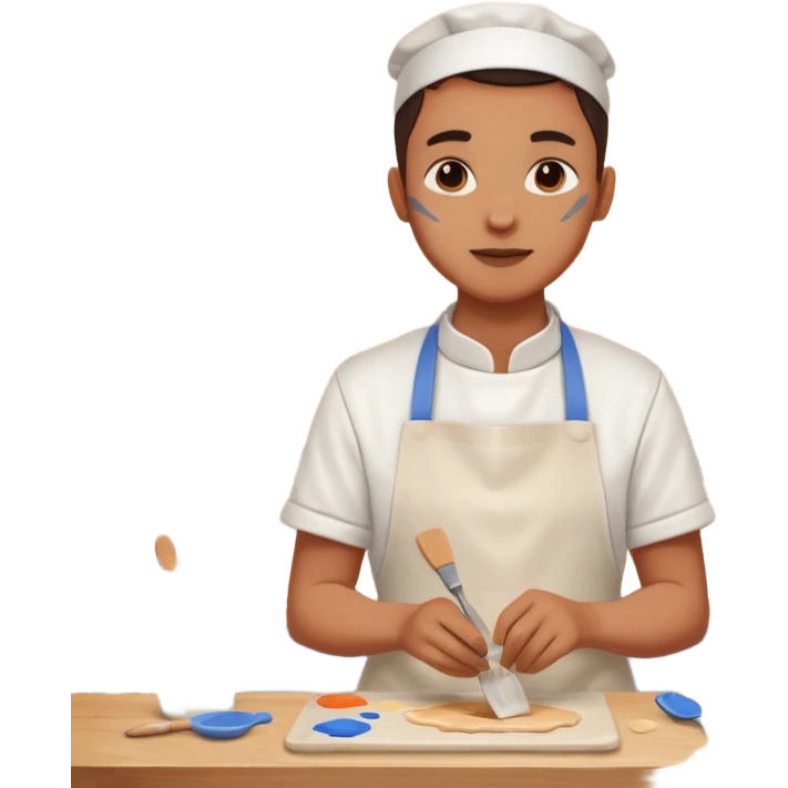 paintcrush with glaze in ceramics workshop

































 emoji