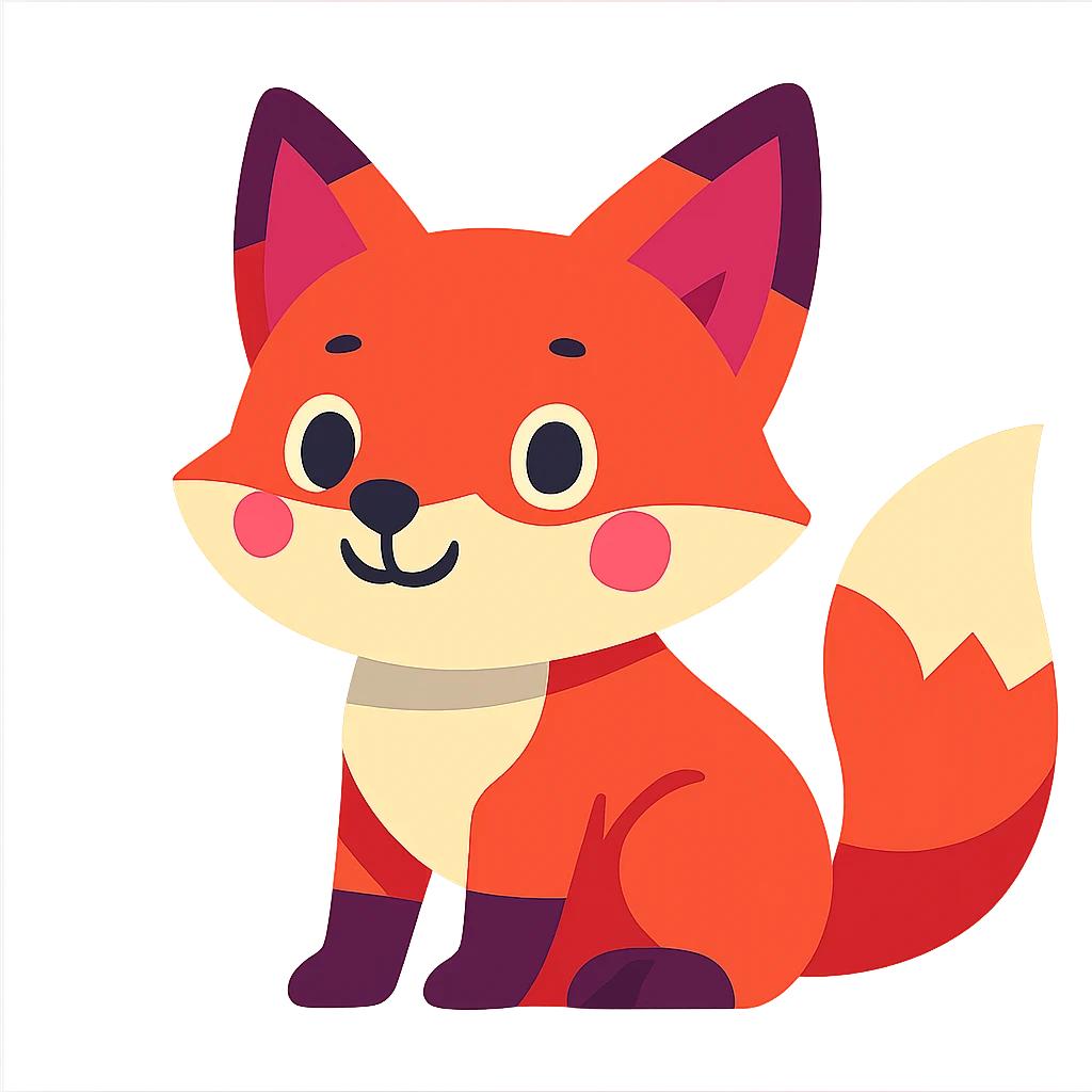 vibrant toon style cute animal emoji
