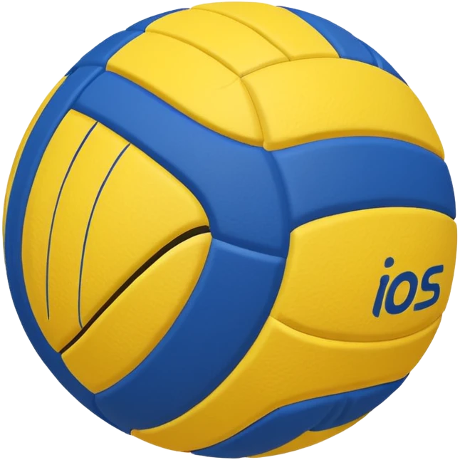 volleyball with blue and yellow emoji
