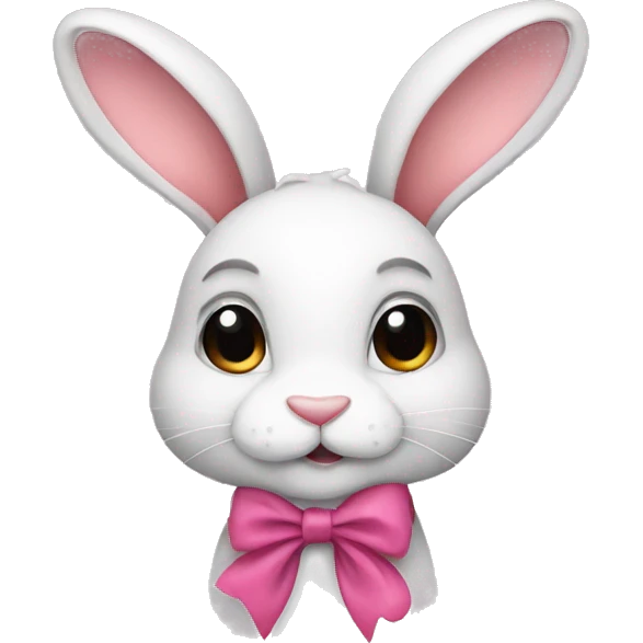 Bunny with bows emoji
