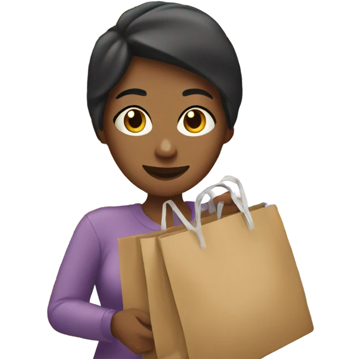 A woman shopping emoji