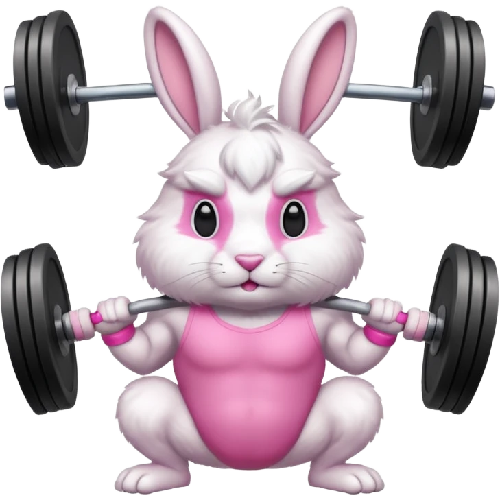  weightlifting rabbit emoji