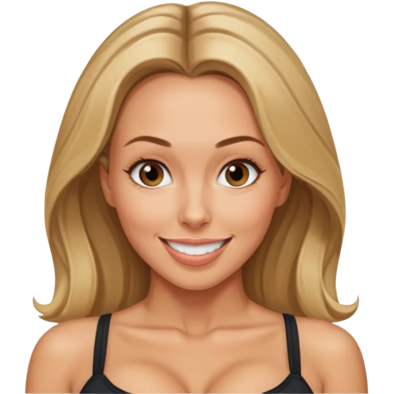 Naked Nicole Aniston head from bottom view angle up to her chin and underboobs emoji