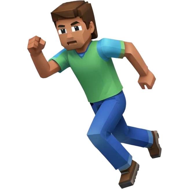 Minecraft character running emoji