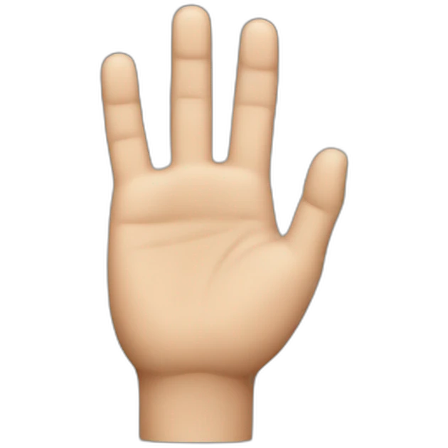 A hand stopped by another hand emoji
