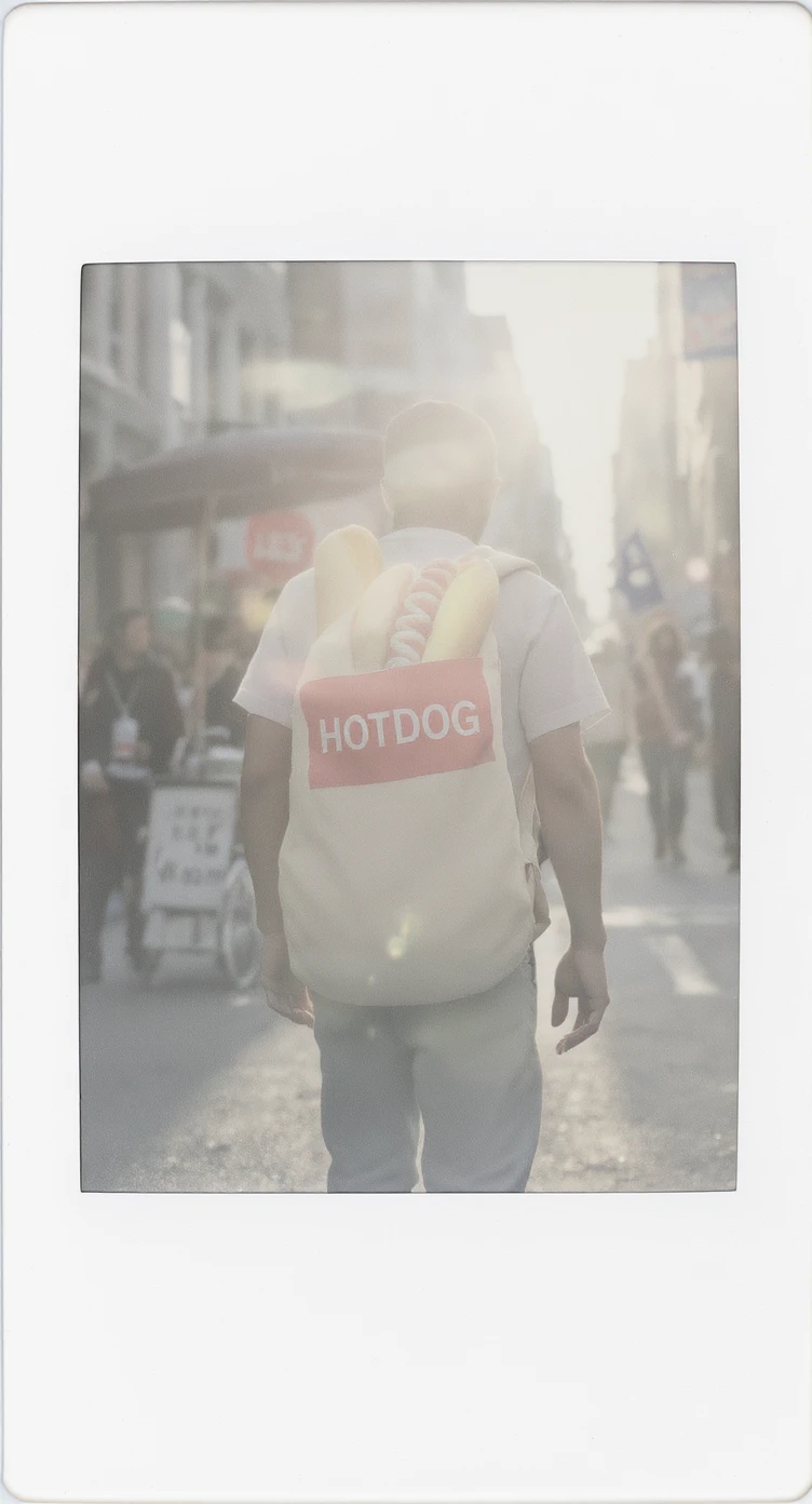 hotdog seller in New York with cart emoji