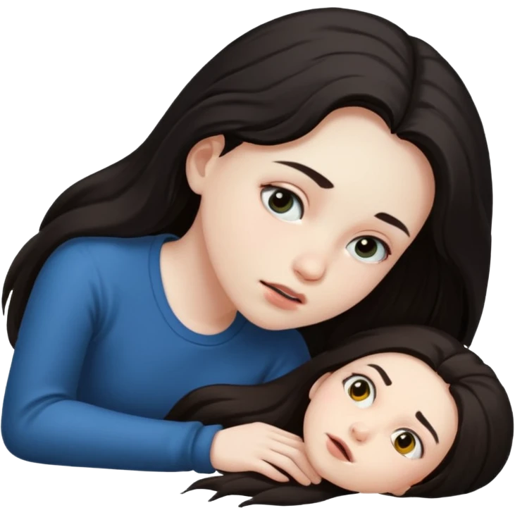 The girl fainted emoji