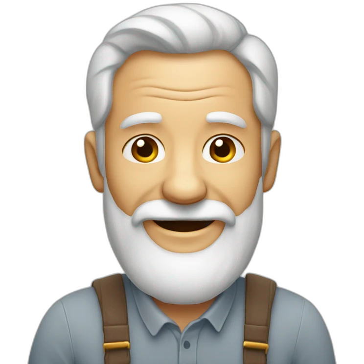 happy old man with beardf emoji