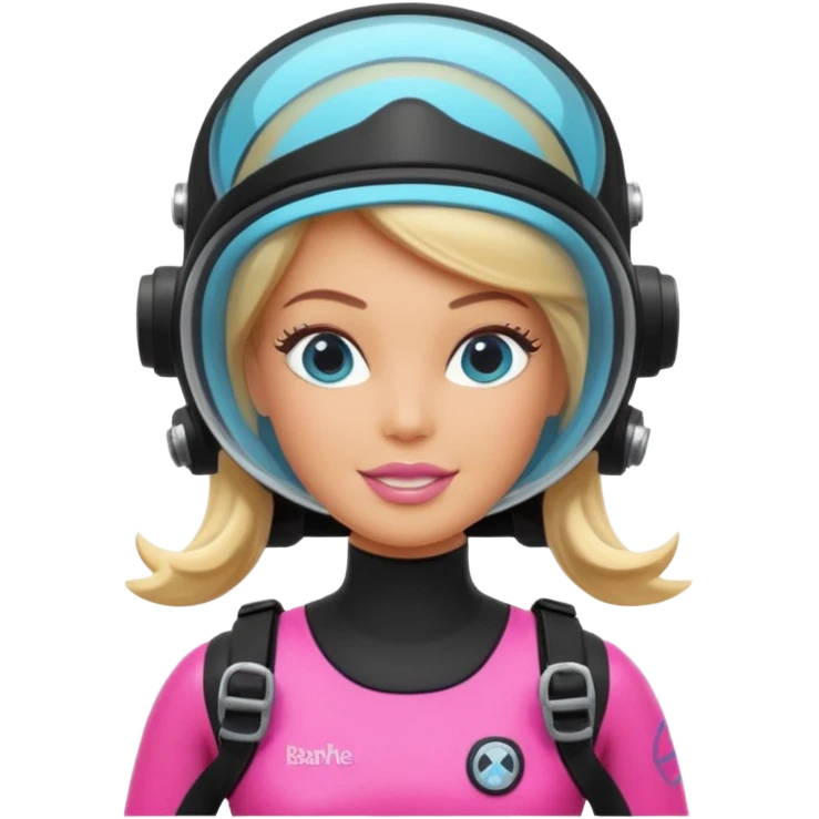 Barbie scuba diving emoji