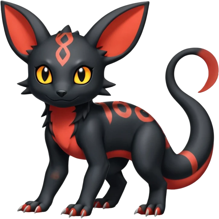 Salandit-Umbreon-Litten-Hybrid (Full body) emoji