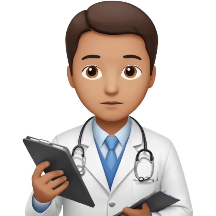 Change the eye gaze so that it is directed toward the medical chart. emoji