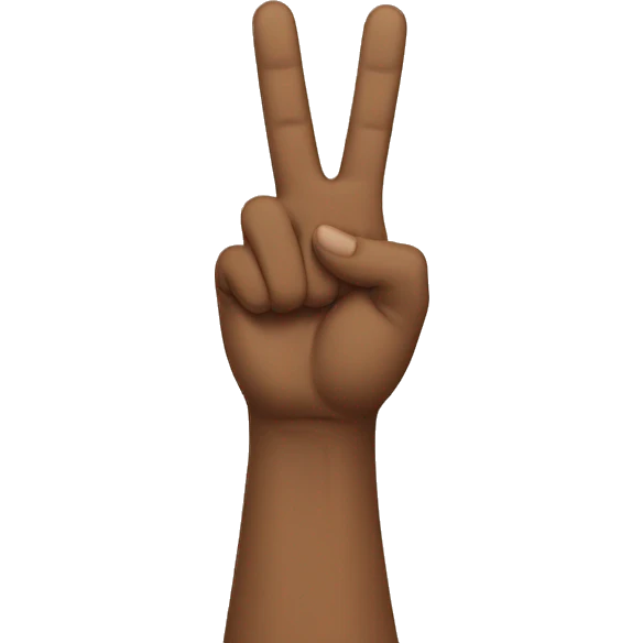 Peace sign with thumb sticking out emoji