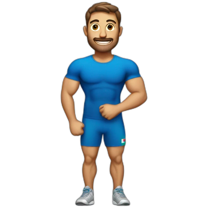 emoji of an italian fitness man emoji