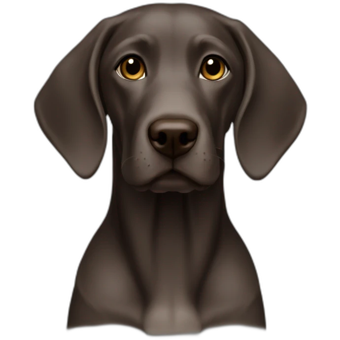 weimaranner dark brown female emoji