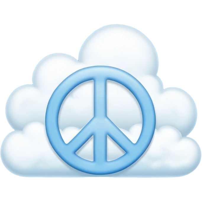 Peace sign cloud  emoji