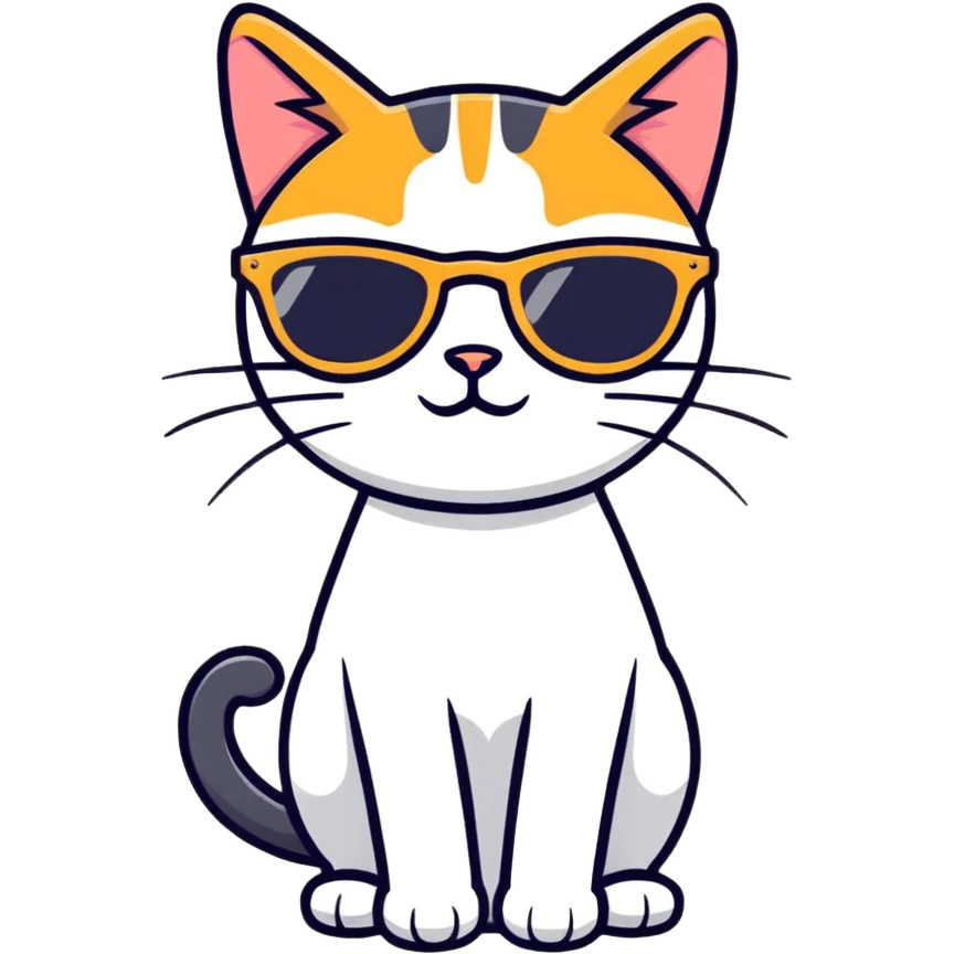Cat with sunglasses emoji