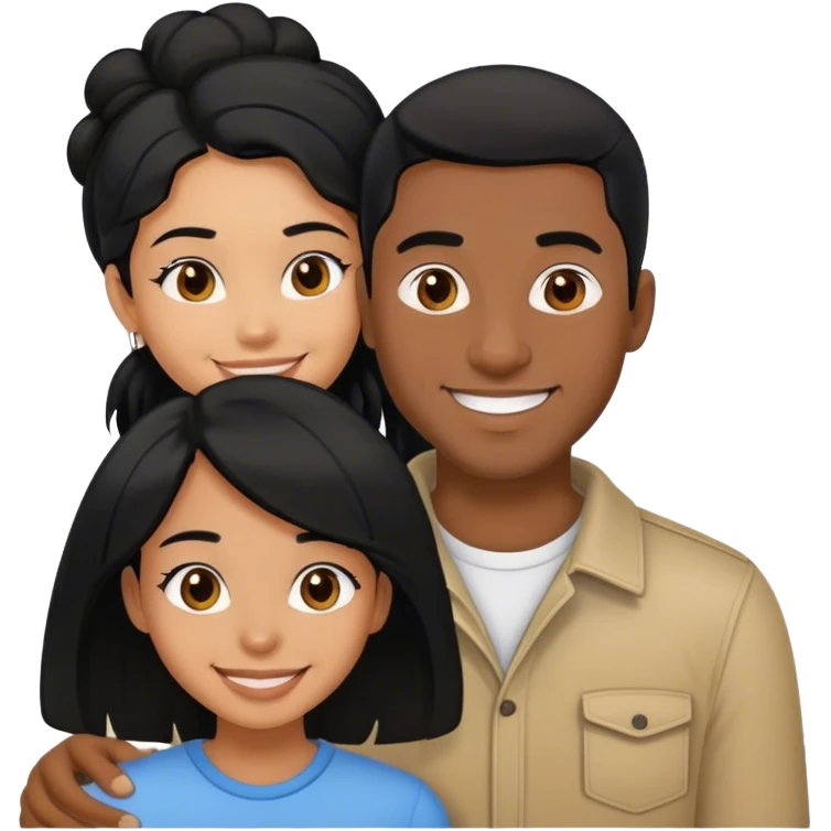 Black guy with black hair, happy to smell, his light skinned, black hair, girlfriend emoji