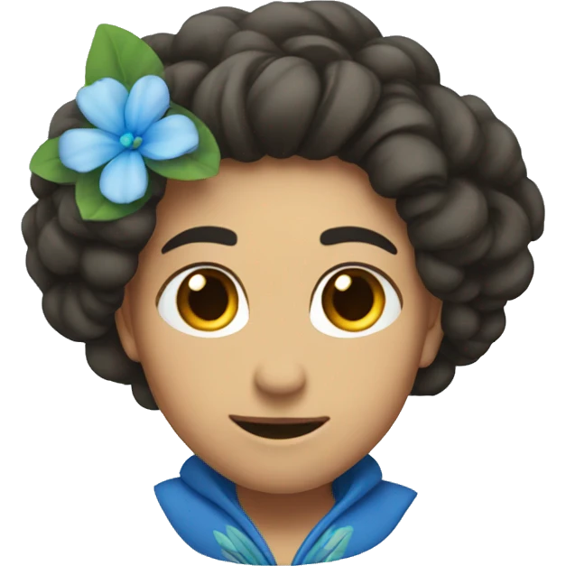 flor azul emoji