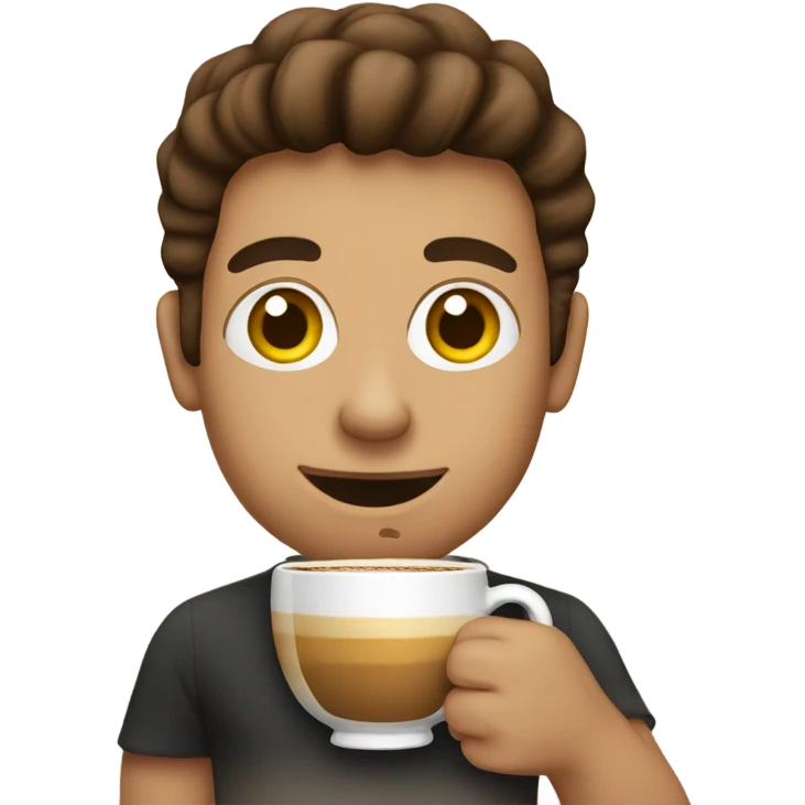 Me holding cappuchino  emoji