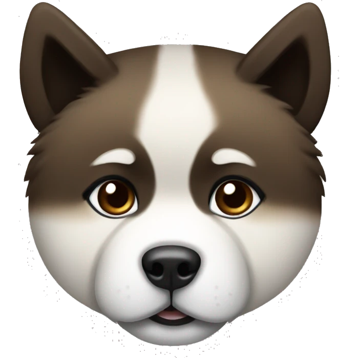 Akita with dark brown fur and black stripes  emoji