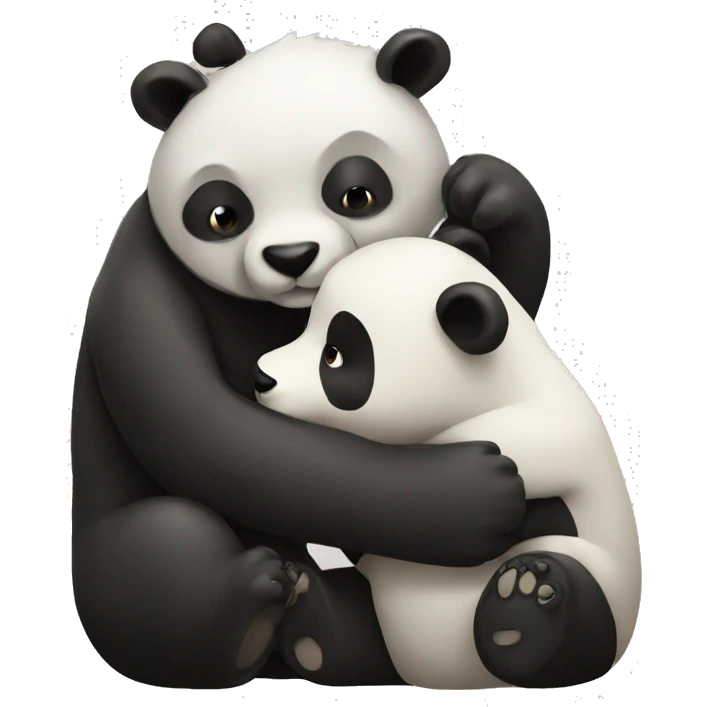 bear kissing panda emoji